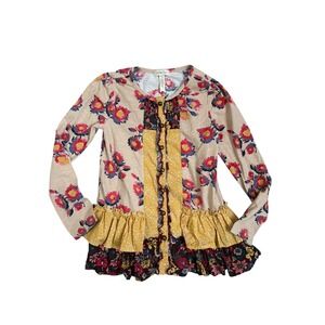 Matilda Jane Elliot Friends‎ Forever Floral Long Sleeve Tunic Top Girls Size 8